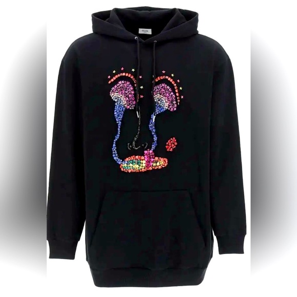 Celine Crystal Embellished Oversized Hoodie - Picture 1 of 10